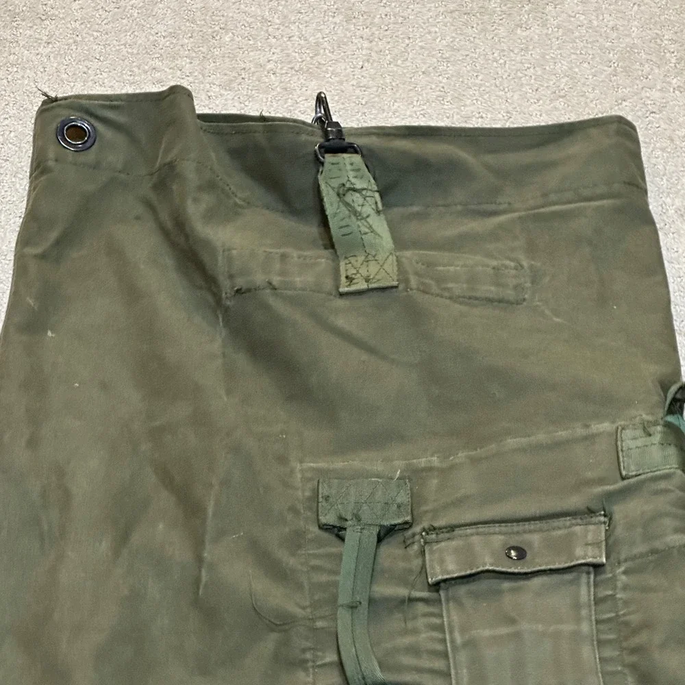 Vintage US Military Olive Drab Canvas Sea Bag Duffel Backpack USGI Stamped